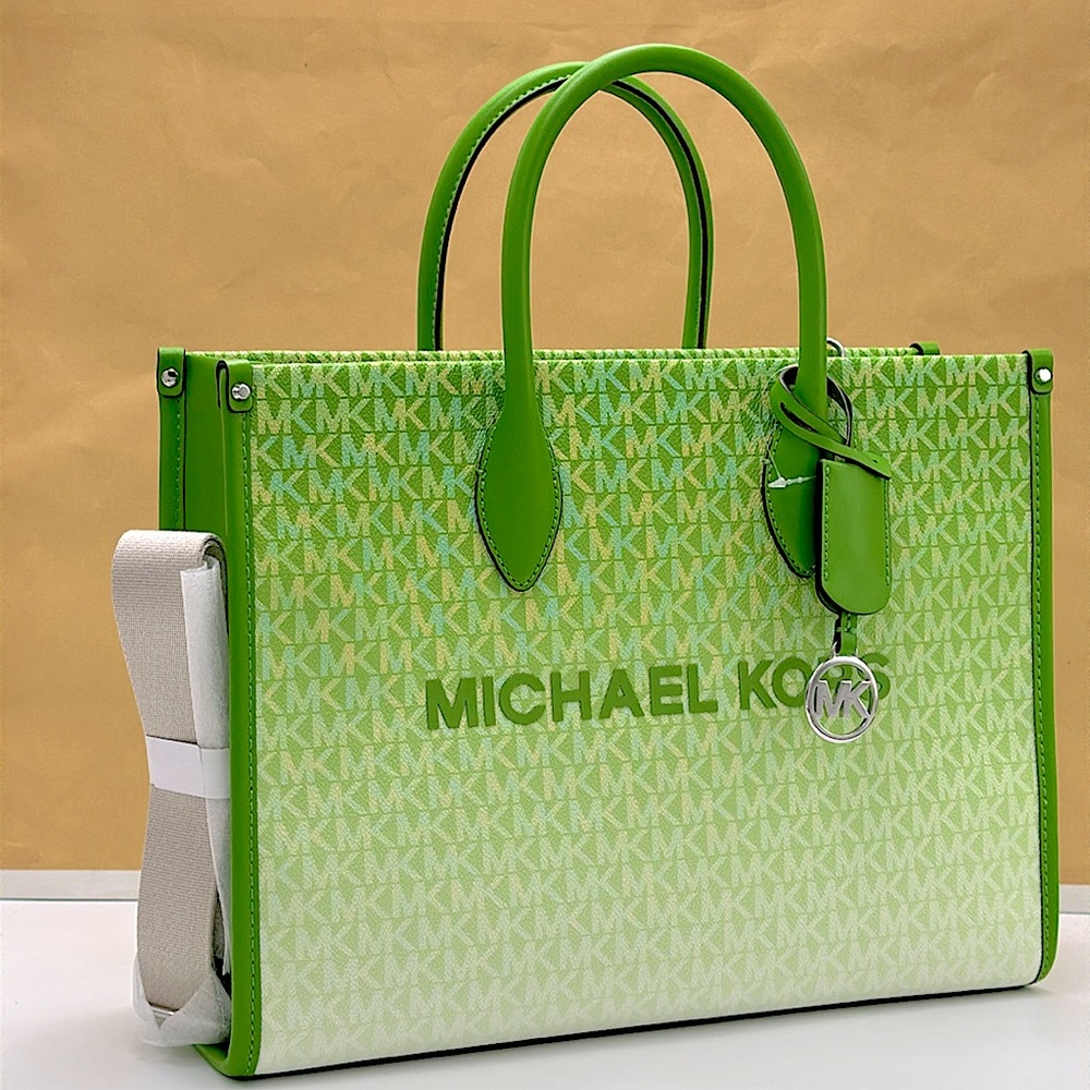 Michael Kors Mirella Medium Ombré Logo Tote Bag
Jungle Green 
NWT